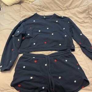 Alya Navy Star Pajama Set